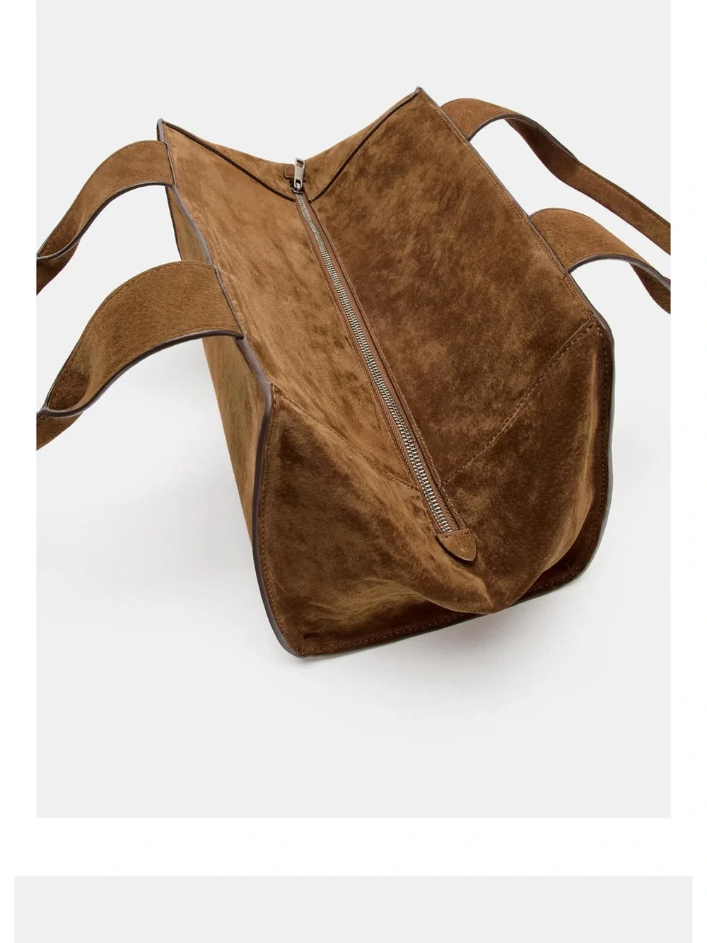 Zara Dark Brown Suede Backpack